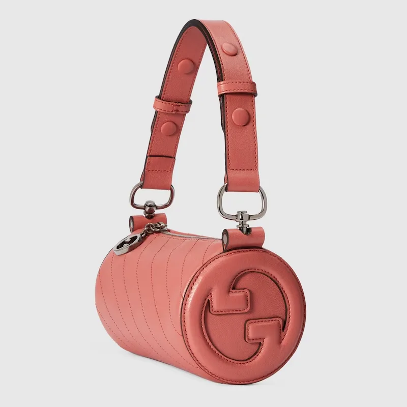 Alternative view of Gucci Blondie Mini Shoulder Bag / Pink Silver Hardware