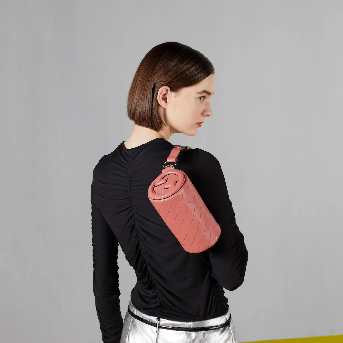 Gucci Blondie Mini Shoulder Bag / Pink Silver Hardware - Image 5