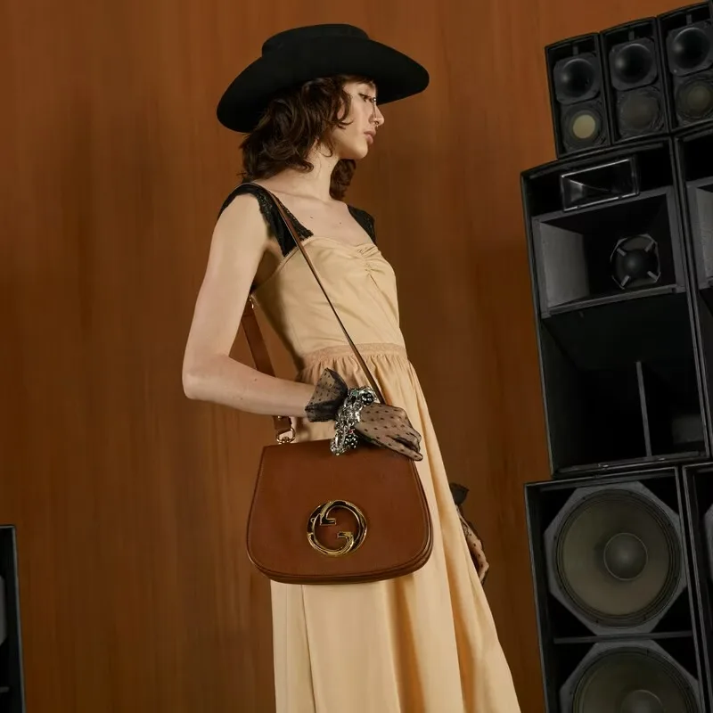Alternative view of Gucci Blondie Medium Shoulder Bag / Brown Gold Hardware