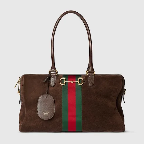 Gucci Borsetto Large Boston Shoulder Bag / Dark Brown Gold Hardware - Image 5