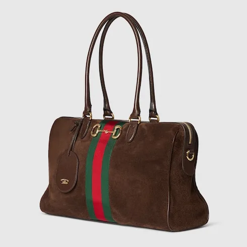 Gucci Borsetto Large Boston Shoulder Bag / Dark Brown Gold Hardware - Image 7