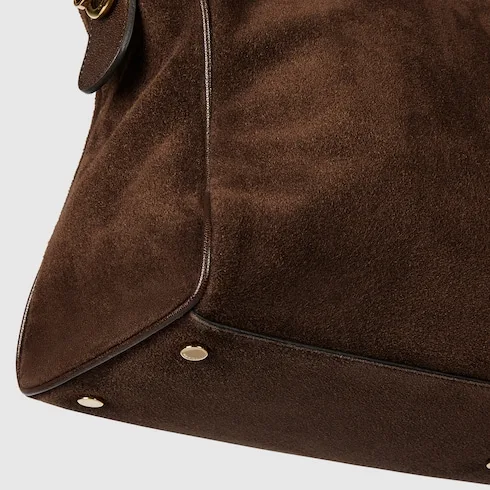 Gucci Borsetto Large Boston Shoulder Bag / Dark Brown Gold Hardware - Image 9