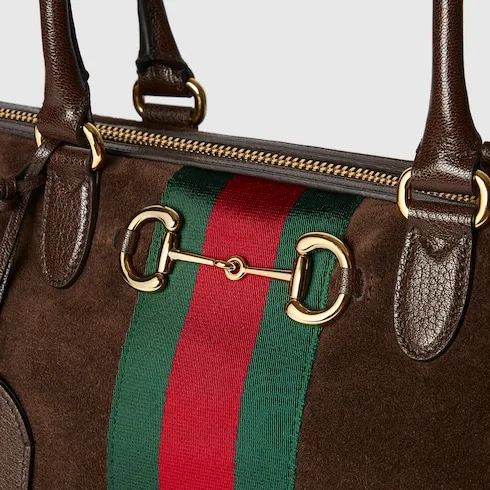 Gucci Borsetto Large Boston Shoulder Bag / Dark Brown Gold Hardware - Image 10