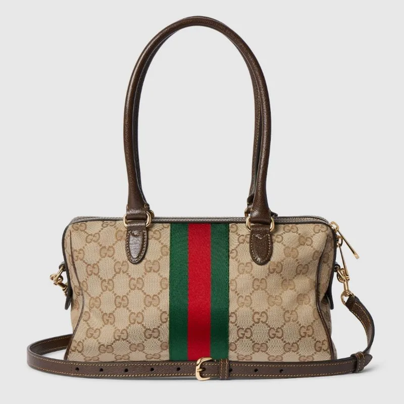 Gucci Borsetto Medium Boston Shoulder Bag / Sand Gold Hardware - Image 5