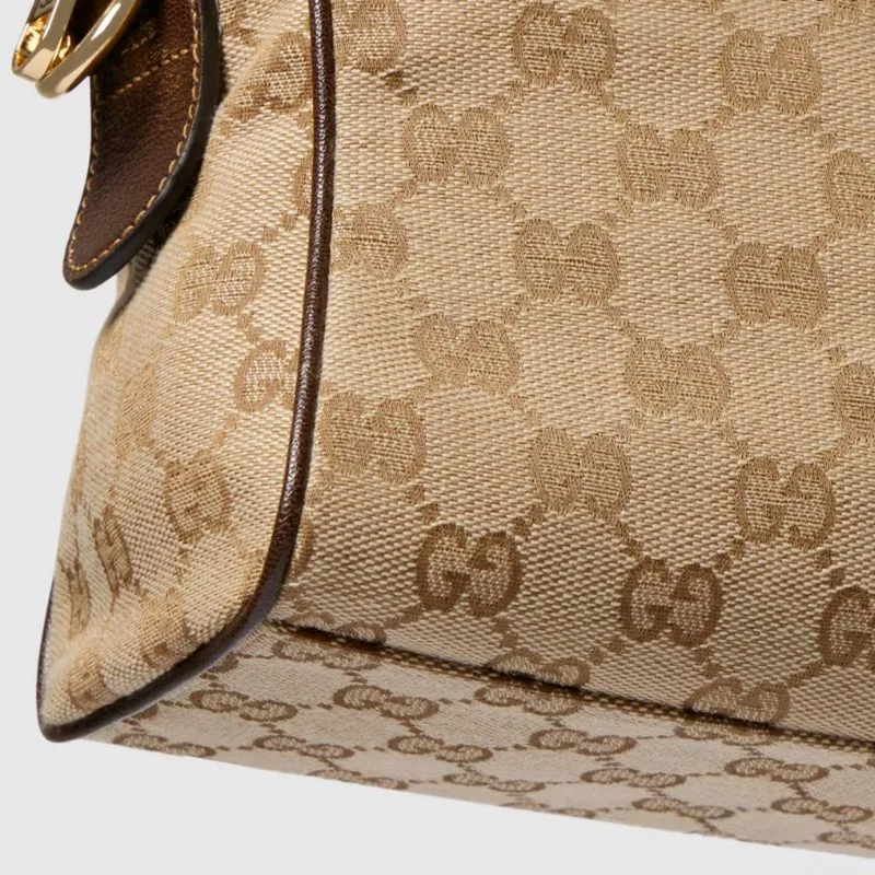Gucci Borsetto Medium Boston Shoulder Bag / Sand Gold Hardware - Image 8