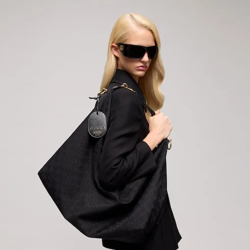 Gucci Brera Large Crossbody Bag / Grey/ Black Gold Hardware A00B49 AAHHD 1094 - Image 3