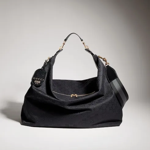 Gucci Brera Large Crossbody Bag / Grey/ Black Gold Hardware A00B49 AAHHD 1094 - Image 6