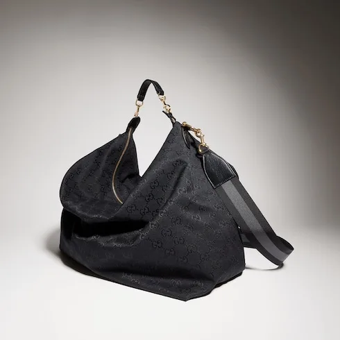 Gucci Brera Large Crossbody Bag / Grey/ Black Gold Hardware A00B49 AAHHD 1094 - Image 7