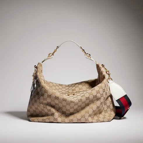 Gucci Brera Medium Crossbody Bag / Sand/ Dark Brown Gold Hardware A00B4O FAFV9 9664 - Image 6