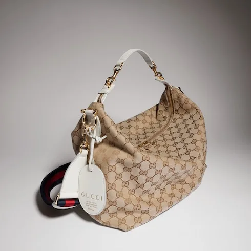 Gucci Brera Medium Crossbody Bag / Sand/ Dark Brown Gold Hardware A00B4O FAFV9 9664 - Image 9