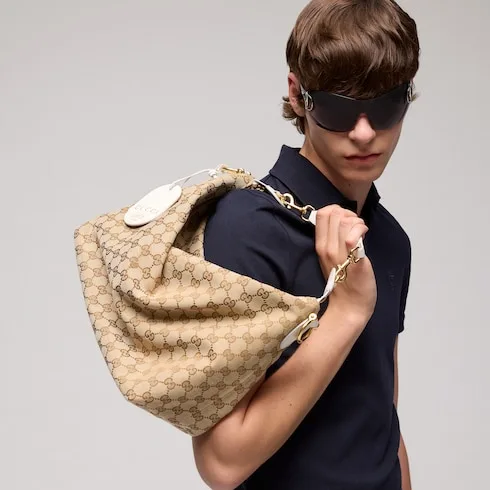 Gucci Brera Medium Crossbody Bag / Sand/ Dark Brown Gold Hardware A00B4O FAFV9 9664 - Image 3