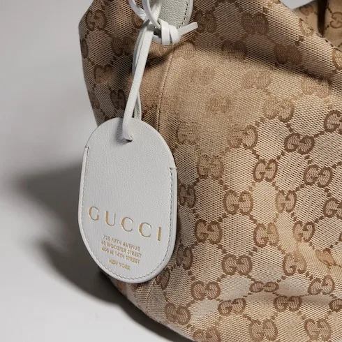 Gucci Brera Medium Crossbody Bag / Sand/ Dark Brown Gold Hardware A00B4O FAFV9 9664 - Image 13