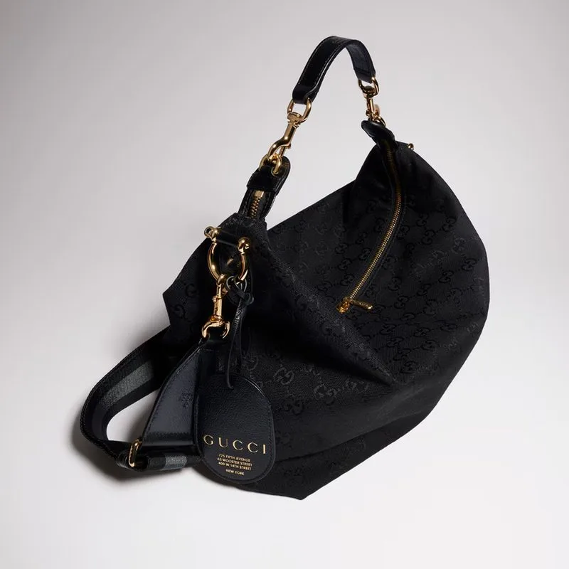 Gucci Brera Medium Crossbody Bag / Grey/ Black Gold Hardware A00B4O AAHHD 1094 - Image 10