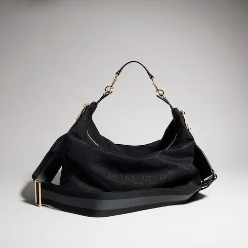 Gucci Brera Medium Crossbody Bag / Grey/ Black Gold Hardware A00B4O AAHHD 1094 - Image 6