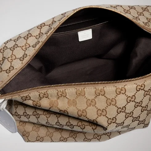 Gucci Brera Medium Crossbody Bag / Sand/ Dark Brown Gold Hardware A00B4O FAFV9 9664 - Image 12