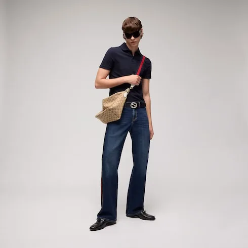 Alternative view of Gucci Brera Medium Crossbody Bag / Sand/ Dark Brown Gold Hardware A00B4O FAFV9 9664