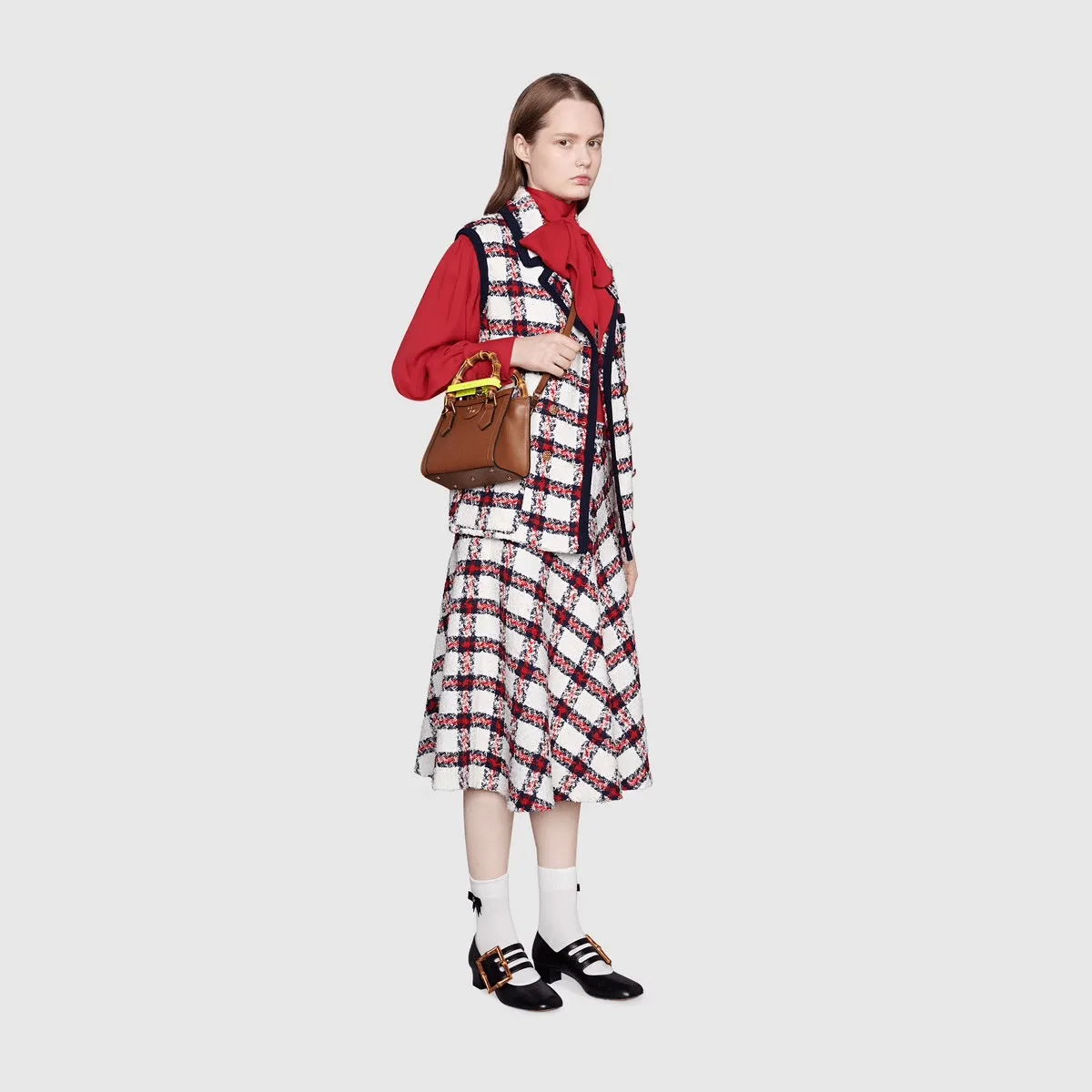 Alternative view of Gucci Diana Mini Tote Bag Brown / GG