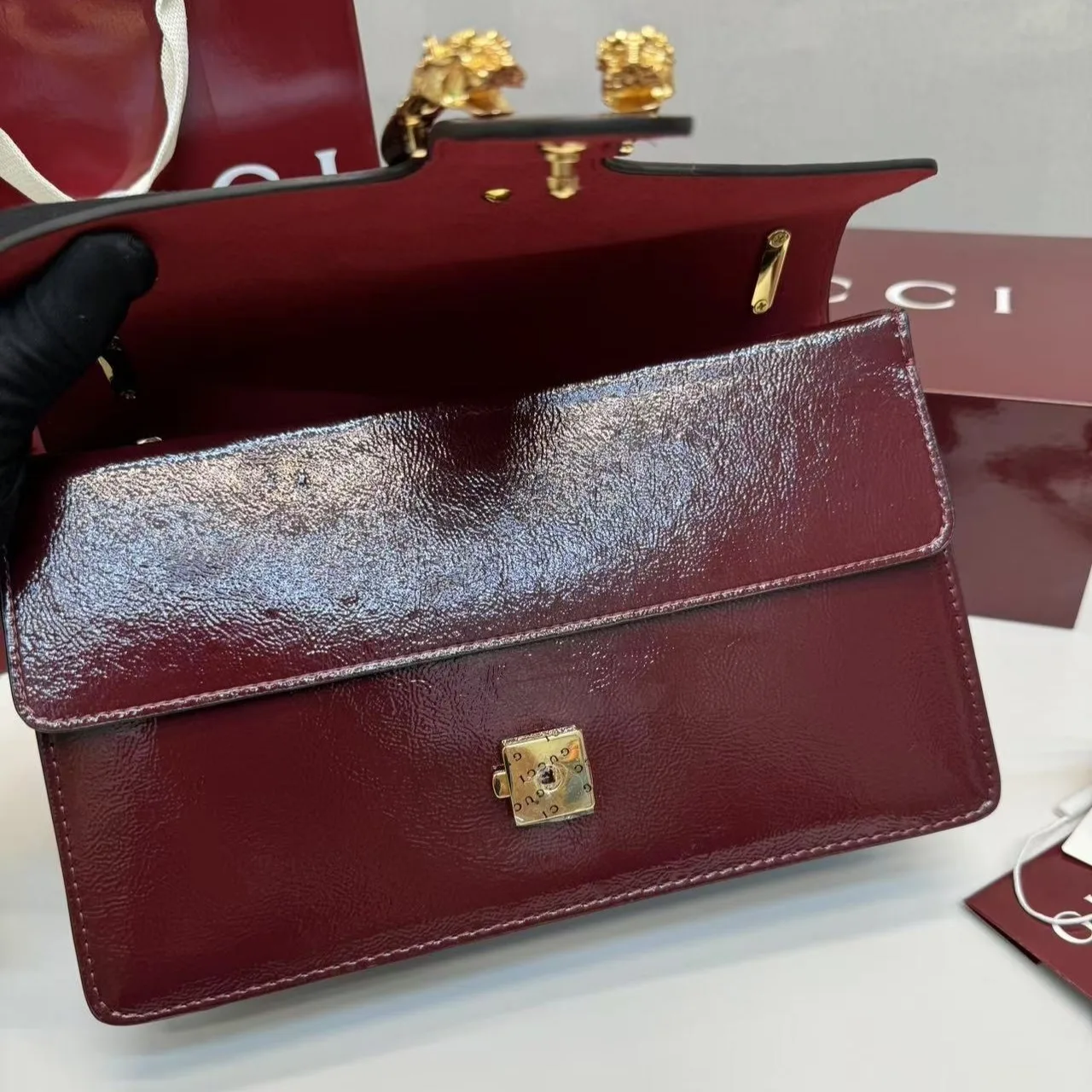 Gucci Dionysus Shoulder Bag / Wine Red Gold Hardware - Image 5