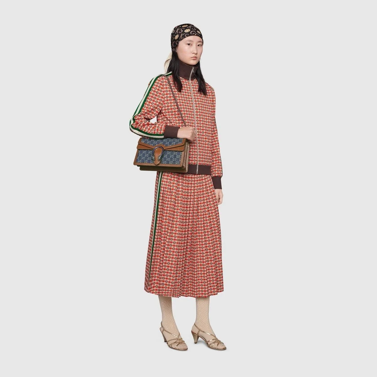 Alternative view of Gucci Dionysus Small Shoulder Bag / Dark Blue/ Ivory Eco Washed Organic GG Jacquard Denim Antique Silver Hardware