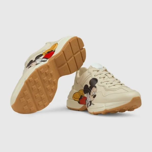 Alternative view of Gucci x Disney Men’s Rhyton Sneaker With Mickey Mouse Beige