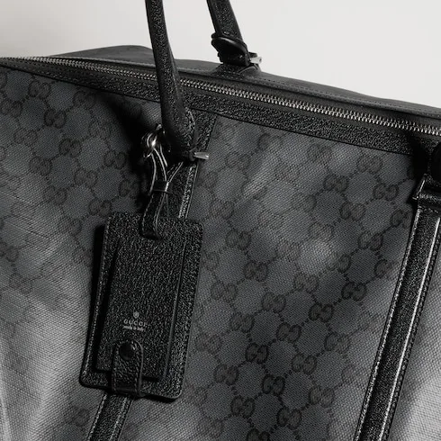 Gucci Essence Classic Large Duffle Bag / Black Silver Hardware - Image 6