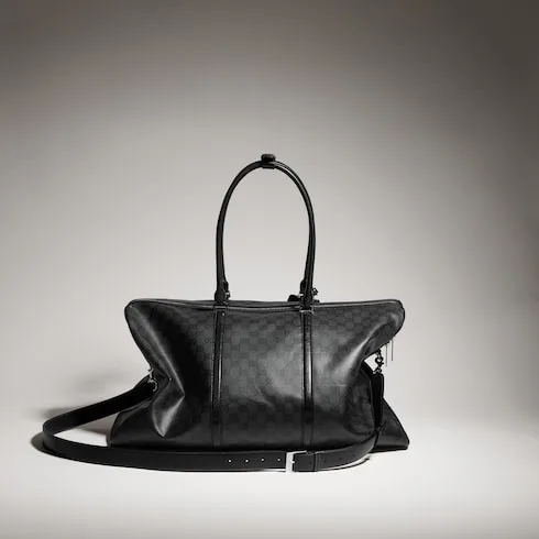Gucci Essence Classic Large Duffle Bag / Black Silver Hardware - Image 3