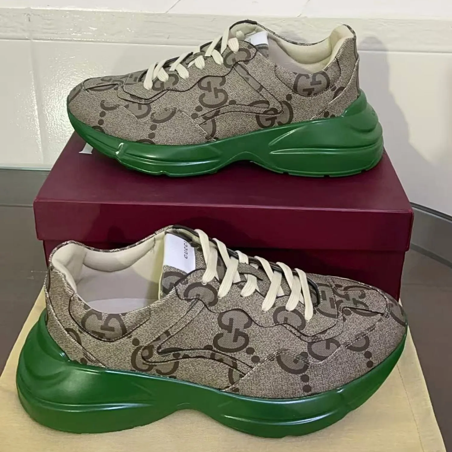 Alternative view of Gucci GG 100 Rhyton Sneaker Green