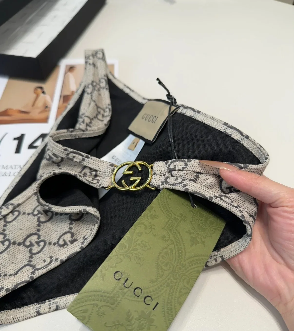 Gucci GG Bikini Beige/ Ebony - Image 7