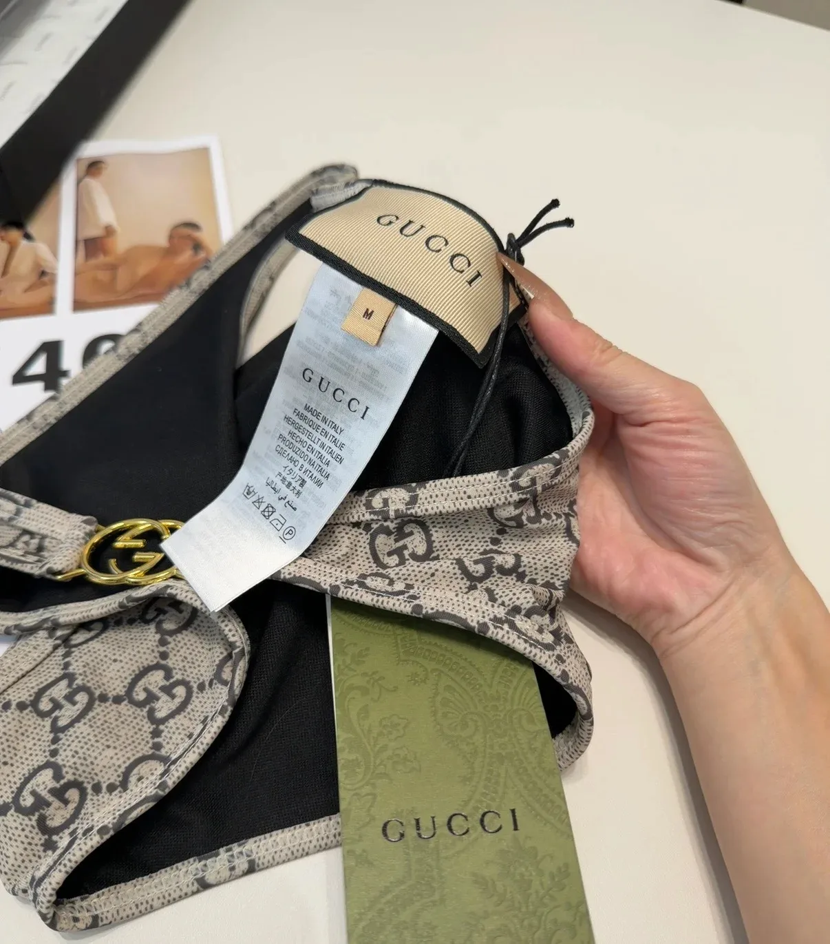 Gucci GG Bikini Beige/ Ebony - Image 8