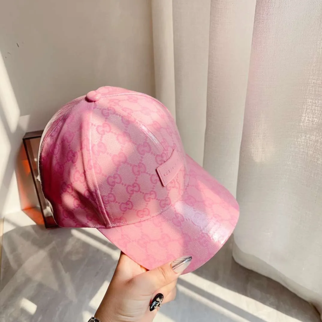Gucci GG Canvas Baseball Hat Pink - Image 5