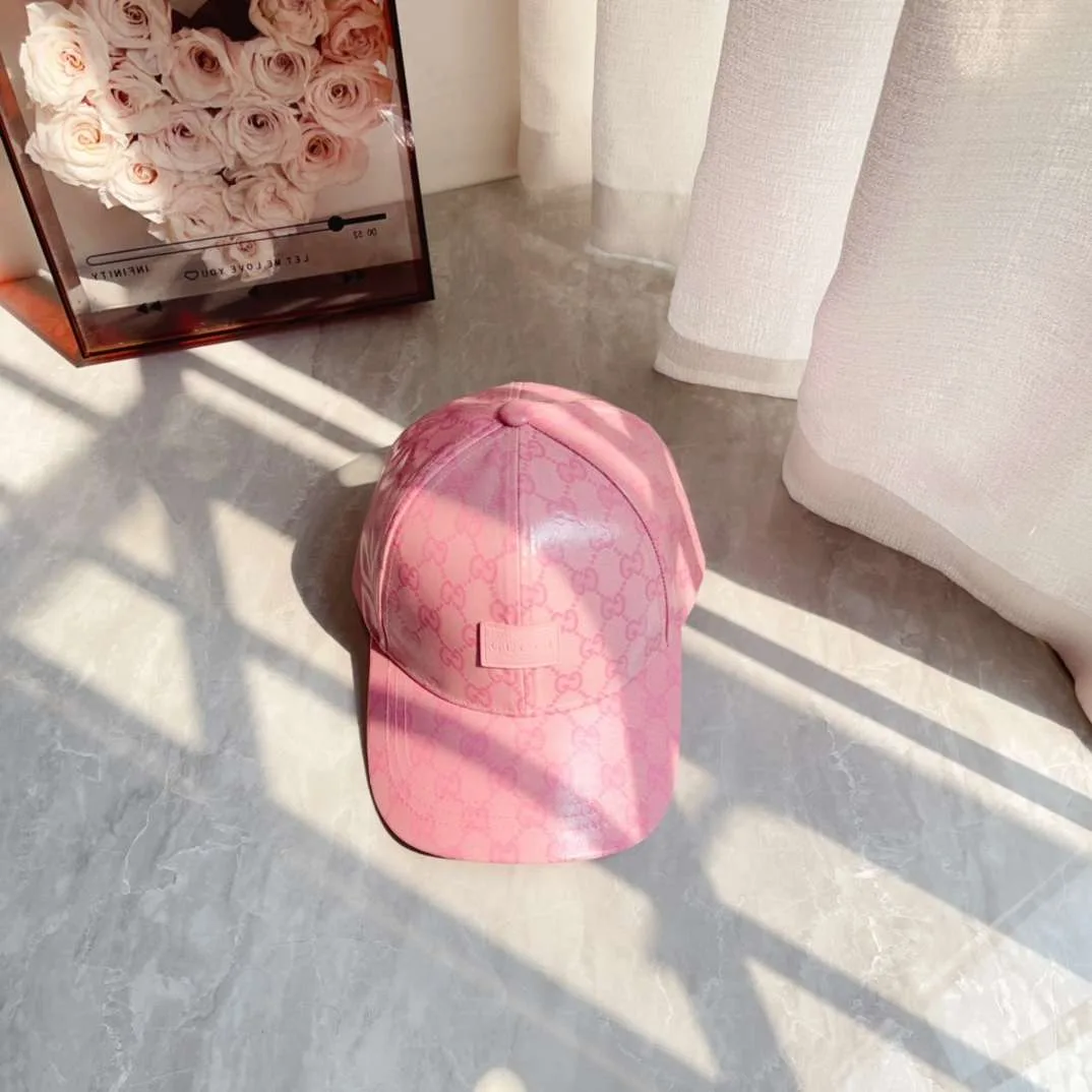 Gucci GG Canvas Baseball Hat Pink - Image 4
