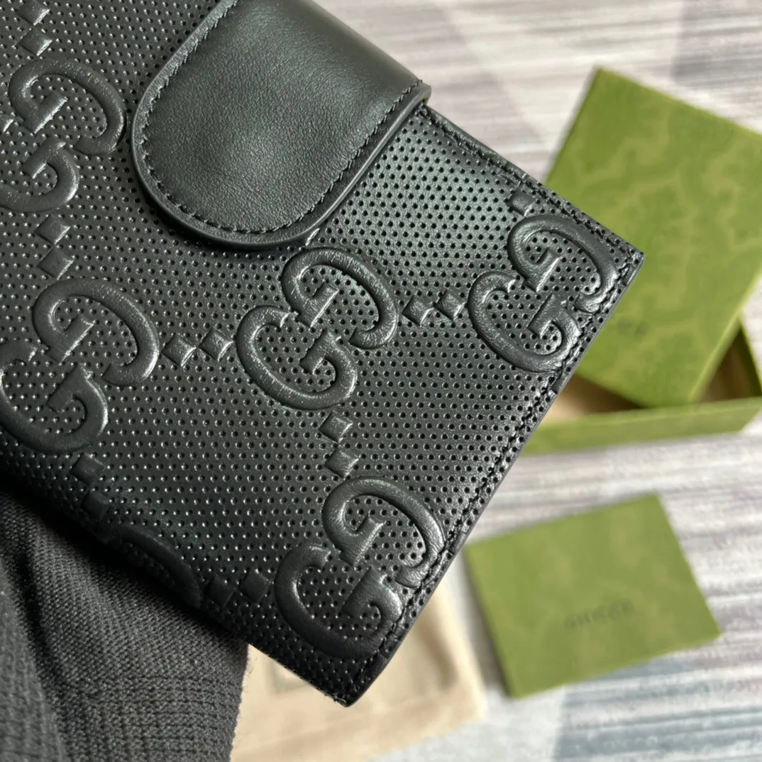 GG Embossed Passport Case Black / - Image 7