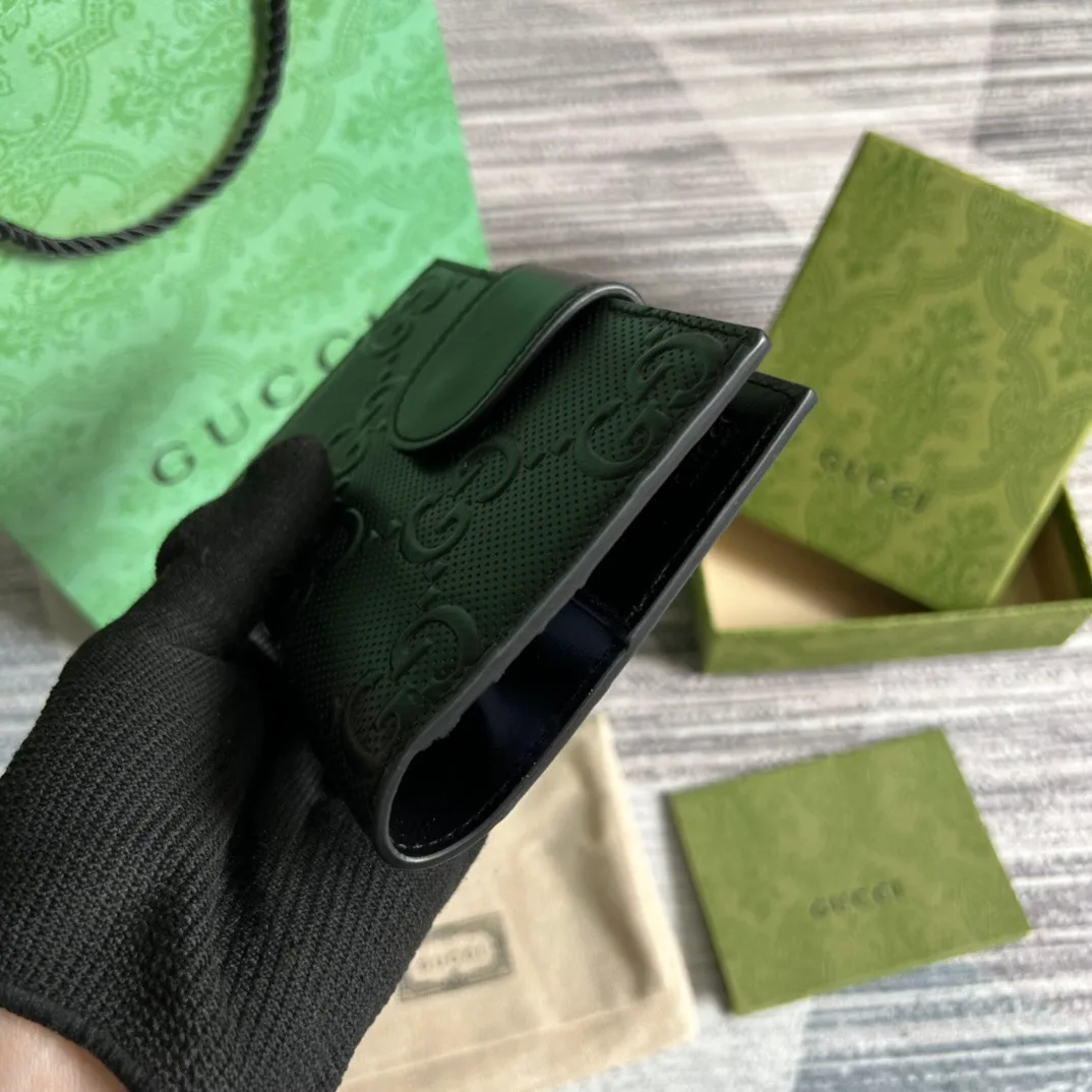 GG Embossed Passport Case Black / - Image 4