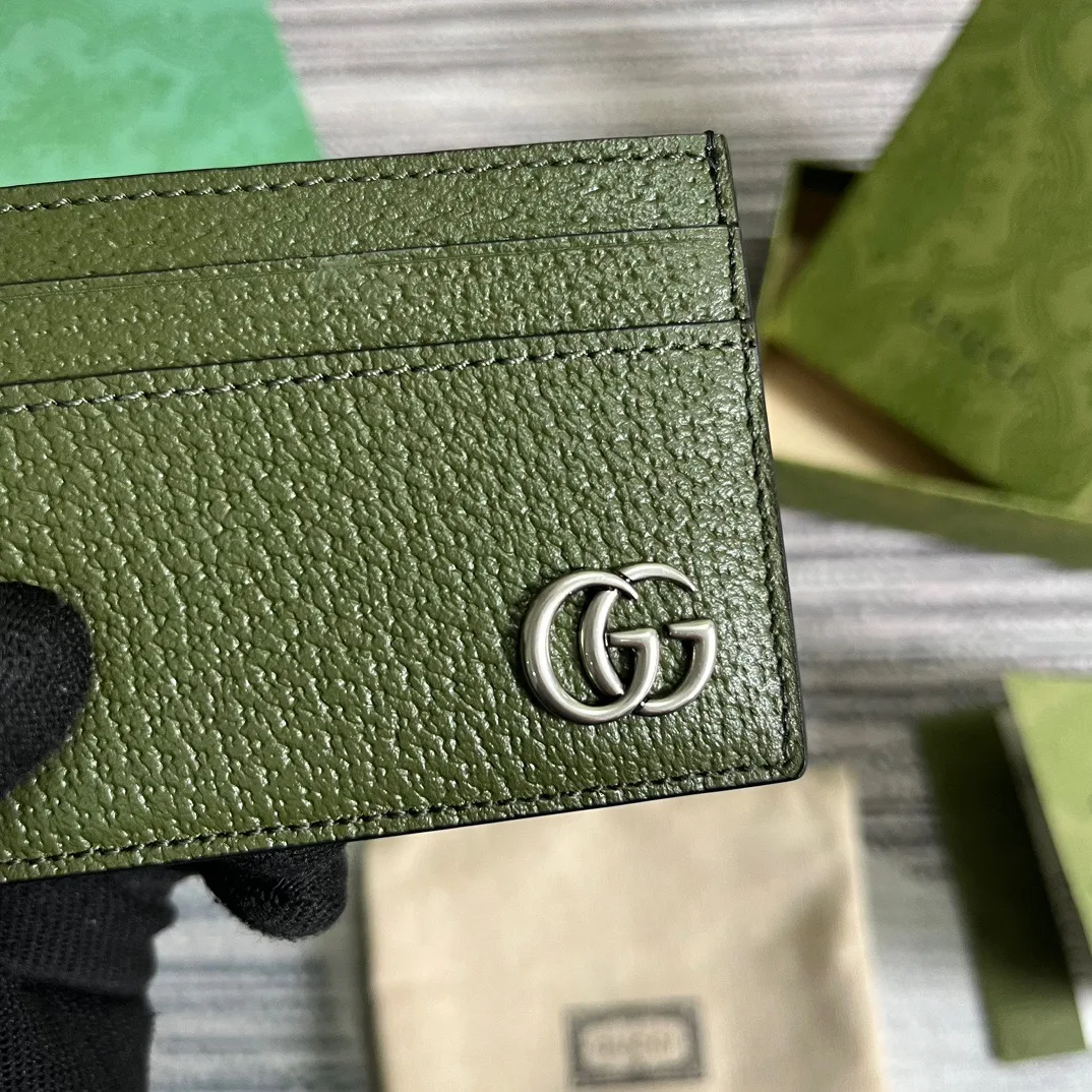 Gucci GG Marmont Card Case Green / - Image 7