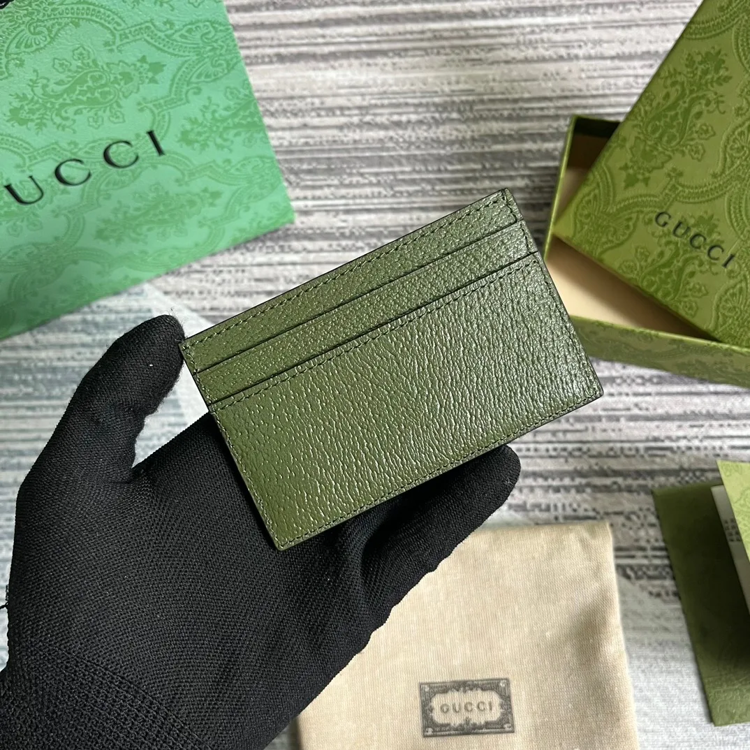 Gucci GG Marmont Card Case Green / - Image 3