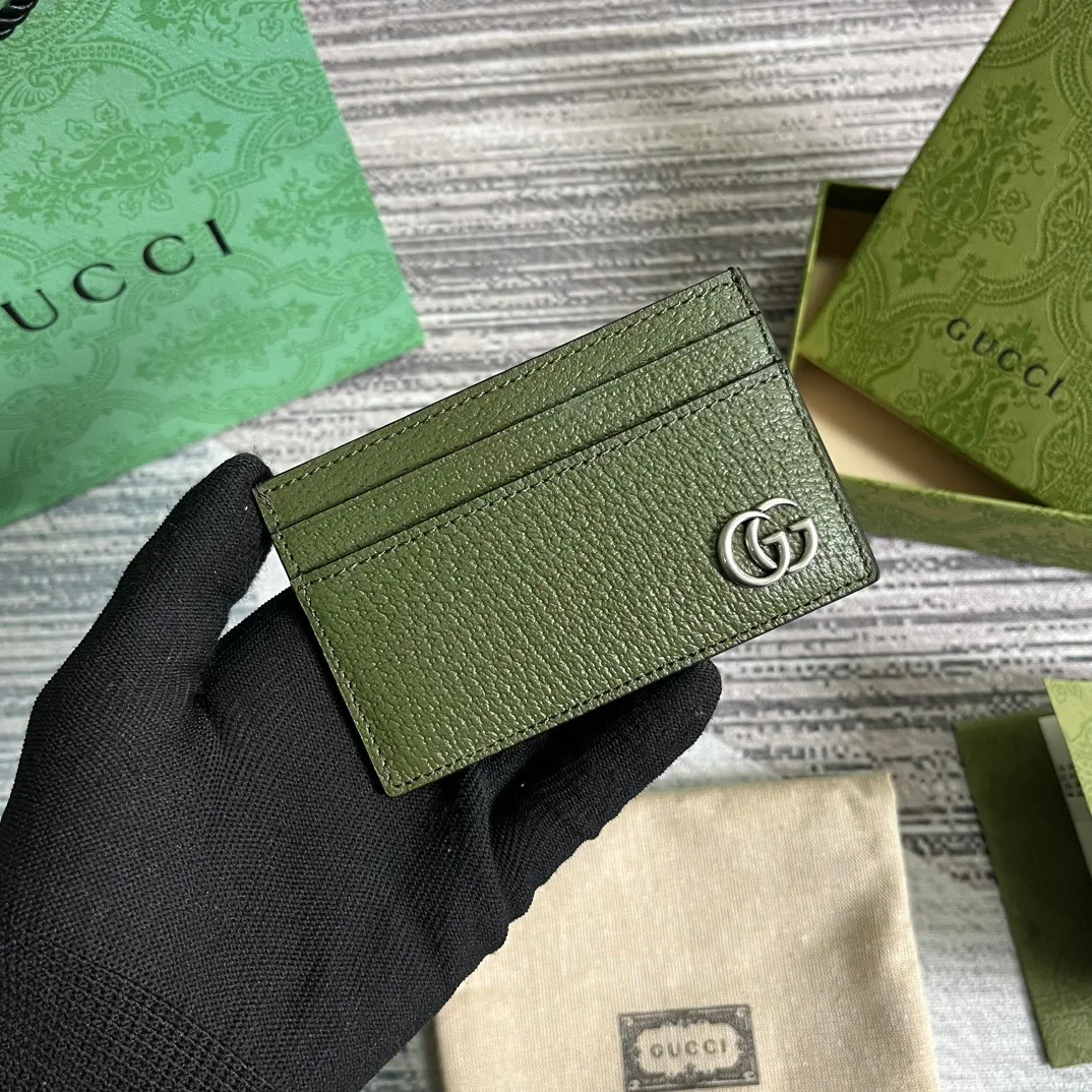 Alternative view of Gucci GG Marmont Card Case Green /