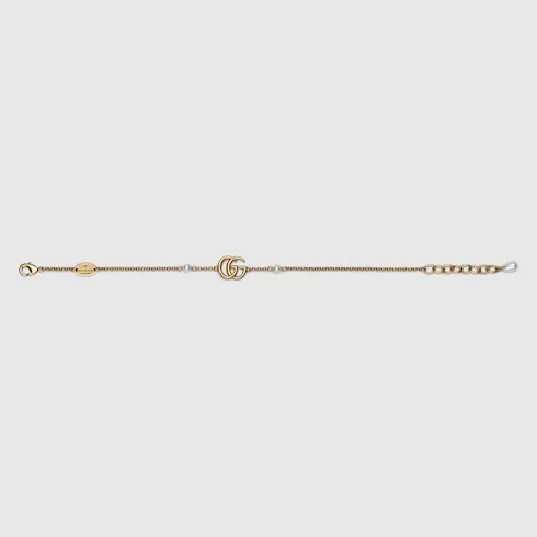 Gucci GG Marmont Chain Bracelet With Charm Gold Hardware - Image 4