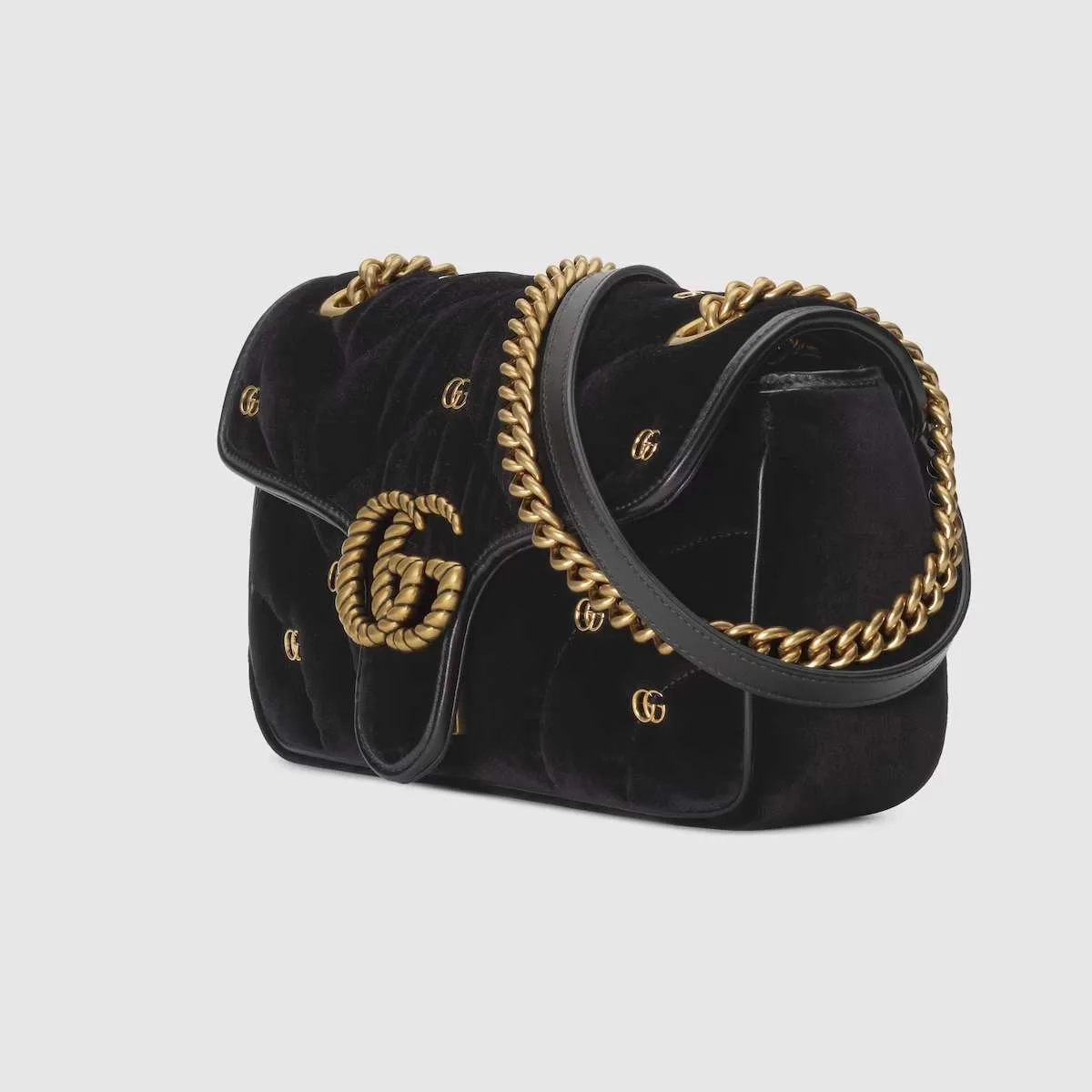 Alternative view of Gucci GG Marmont Small Green Shoulder Bag FACK2 1000- 10 Inches/