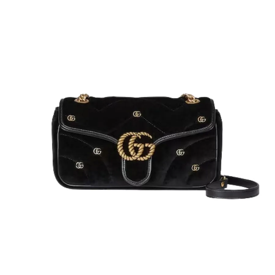 Gucci GG Marmont Small Green Shoulder Bag FACK2 1000- 10 Inches/