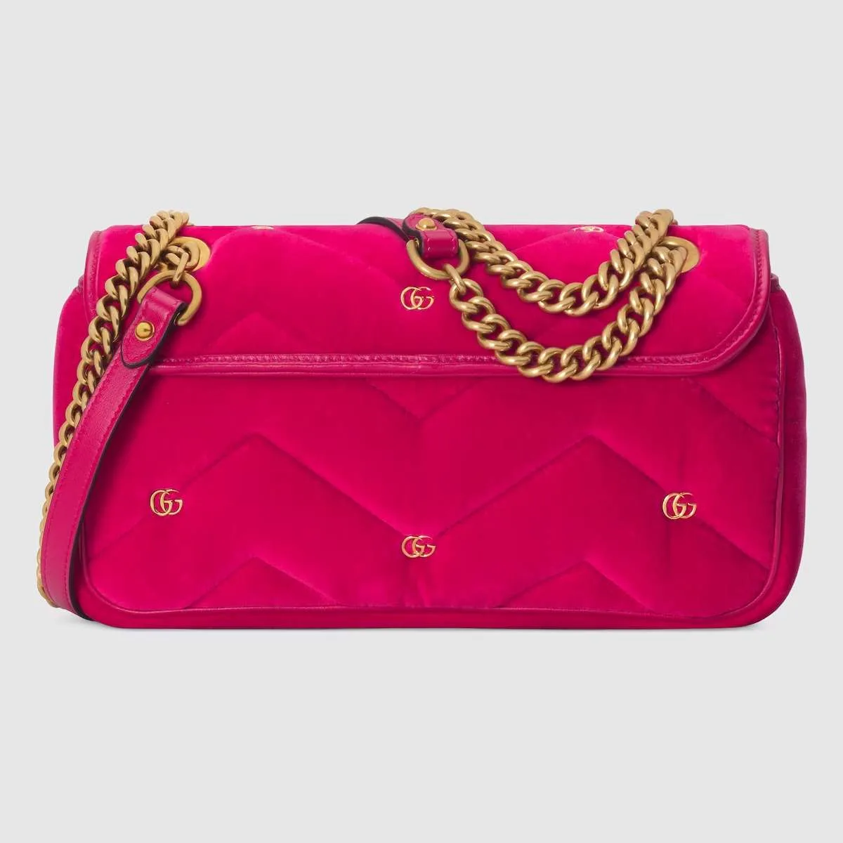 Gucci GG Marmont Small Dark Pink Shoulder Bag FACK2 5650- 10 Inches/ - Image 6