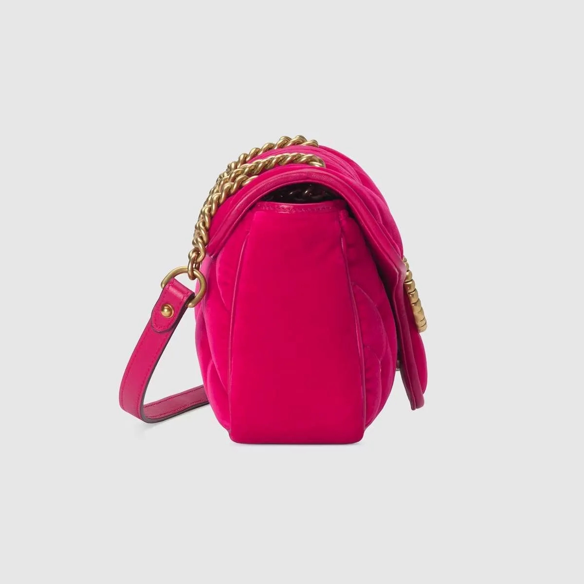 Gucci GG Marmont Small Dark Pink Shoulder Bag FACK2 5650- 10 Inches/ - Image 5