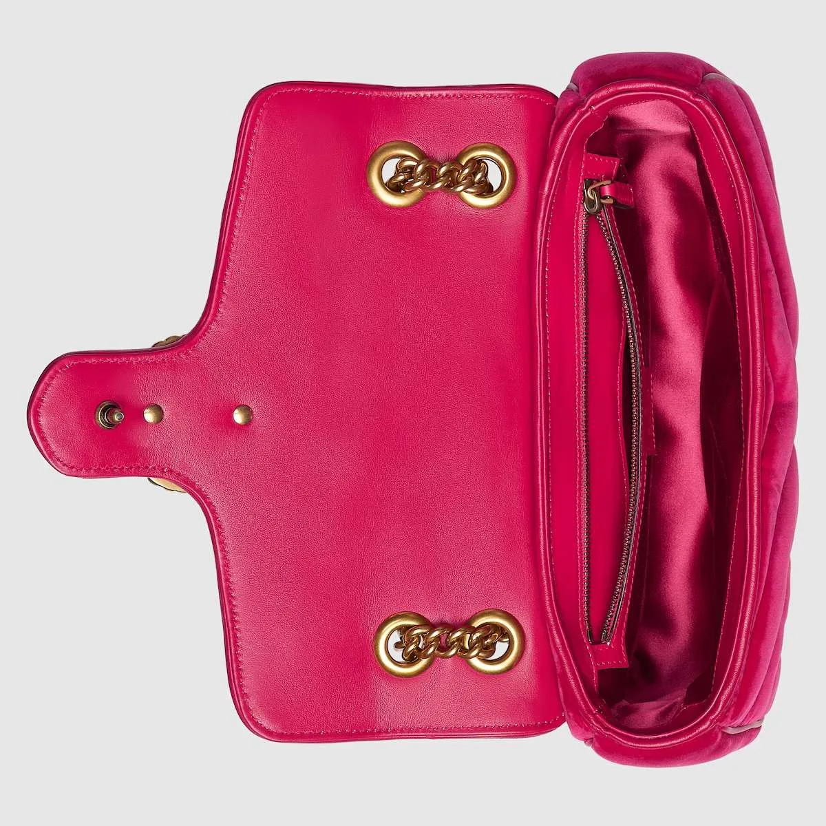Gucci GG Marmont Small Dark Pink Shoulder Bag FACK2 5650- 10 Inches/ - Image 3