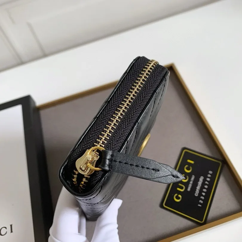 Gucci GG Marmont Zip Around Wallet Black / - Image 7