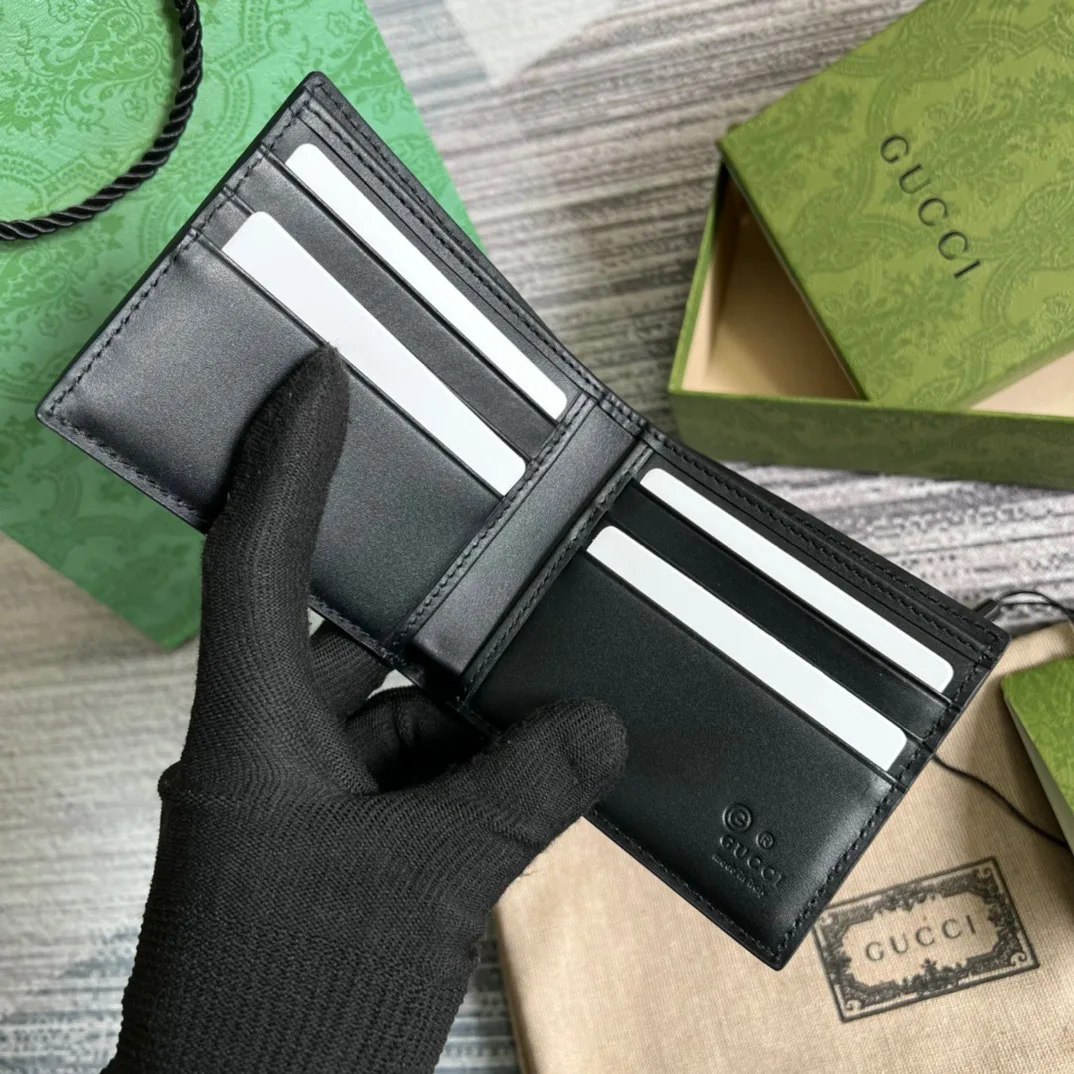 Alternative view of Gucci GG Microguccissima Bi-Fold Wallet Black /