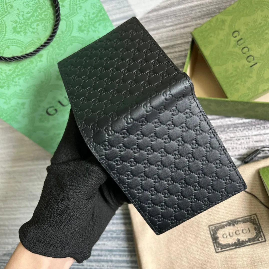 Gucci GG Microguccissima Bi-Fold Wallet Black / - Image 9