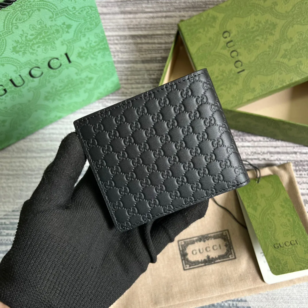 Gucci GG Microguccissima Bi-Fold Wallet Black / - Image 5