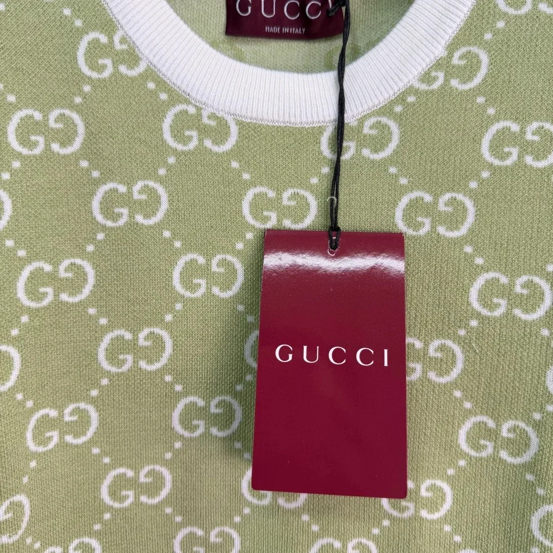 Gucci GG Monogram T-Shirt Sage Green - Image 7