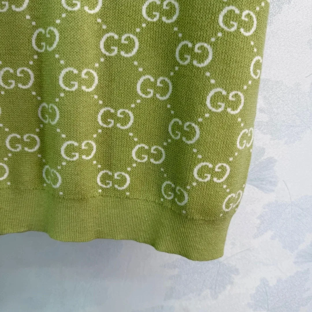Gucci GG Monogram T-Shirt Sage Green - Image 9