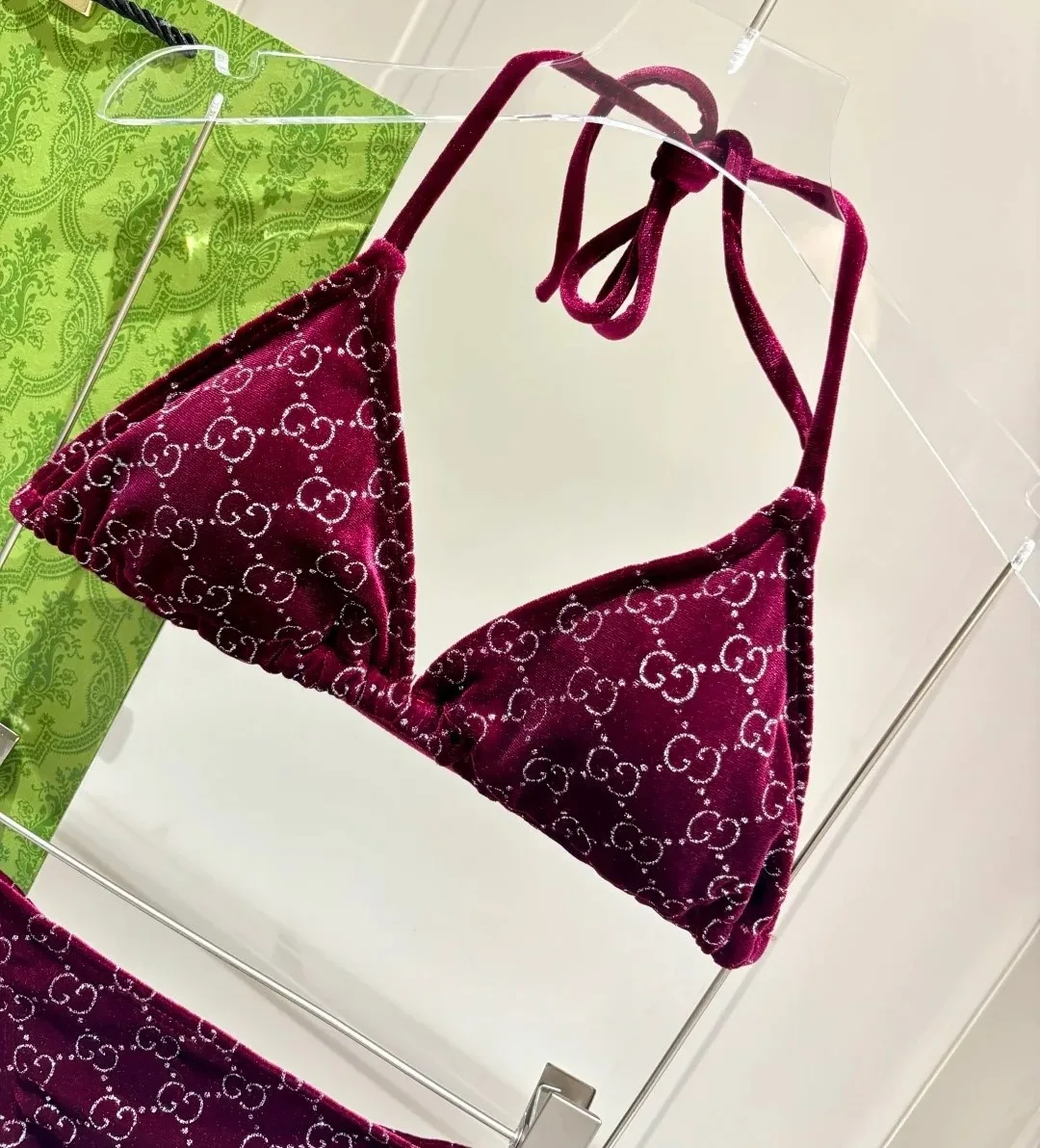 Gucci GG Sparkle Bikini Burgundy - Image 8