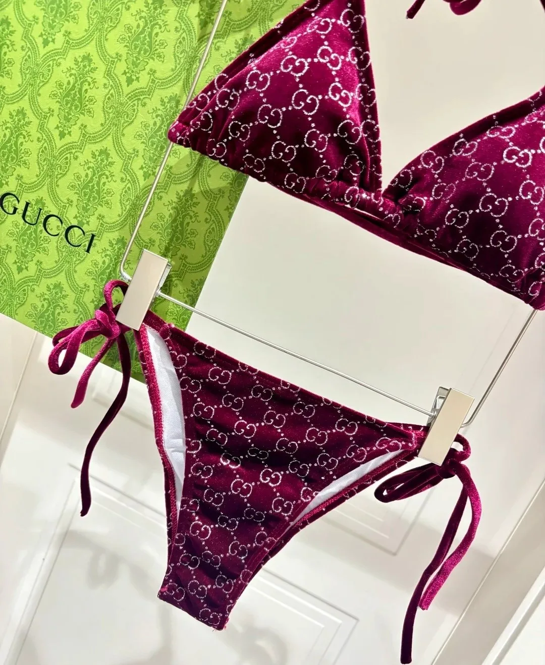 Gucci GG Sparkle Bikini Burgundy - Image 6